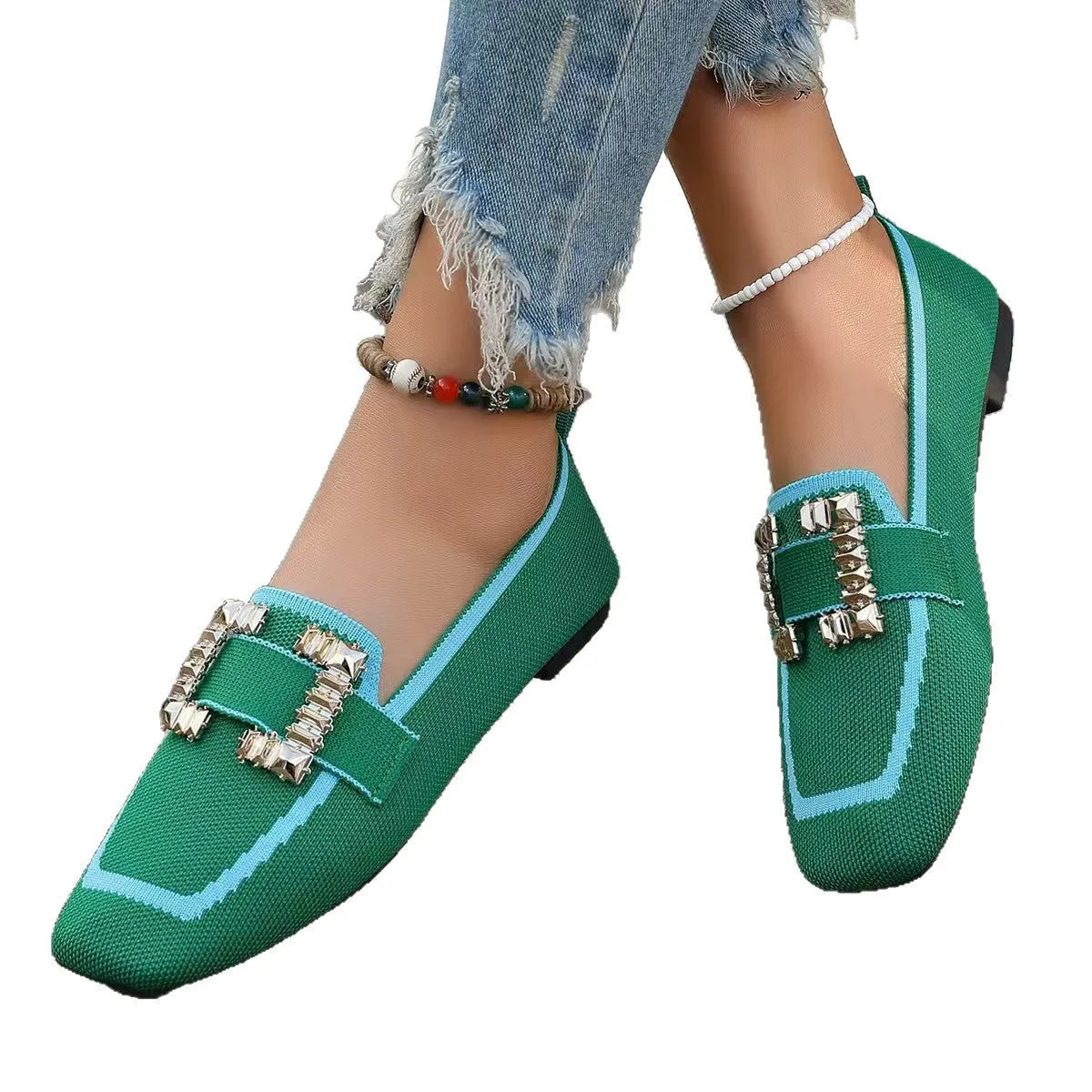 Vintage suede round head loafers for women, flat 1-3cm heel, beige silver green black, sizes 36-43