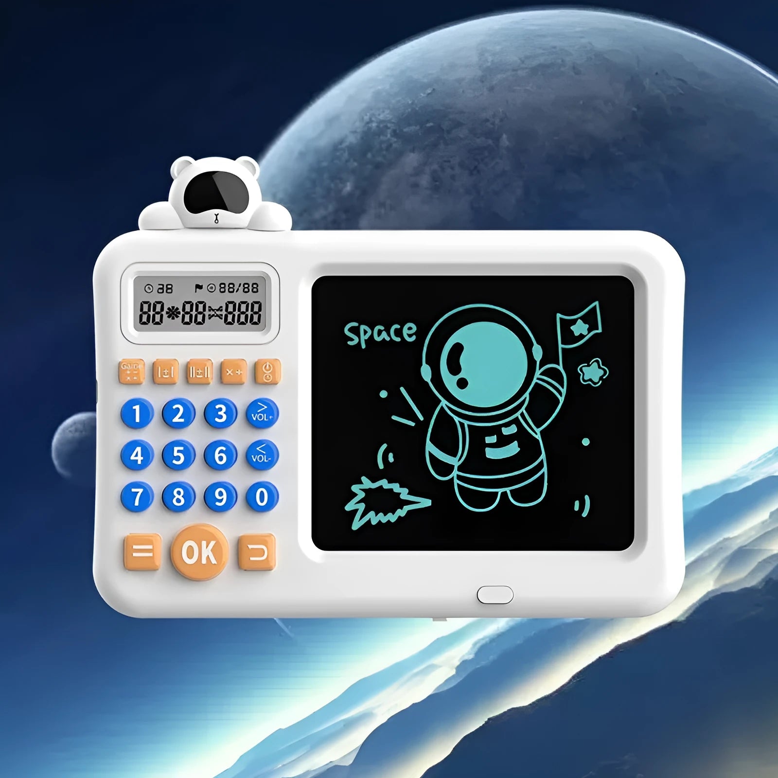 Elementary school student intelligent oral arithmetic training learning machine in astronaut English version, ABS body, USB rechargeable