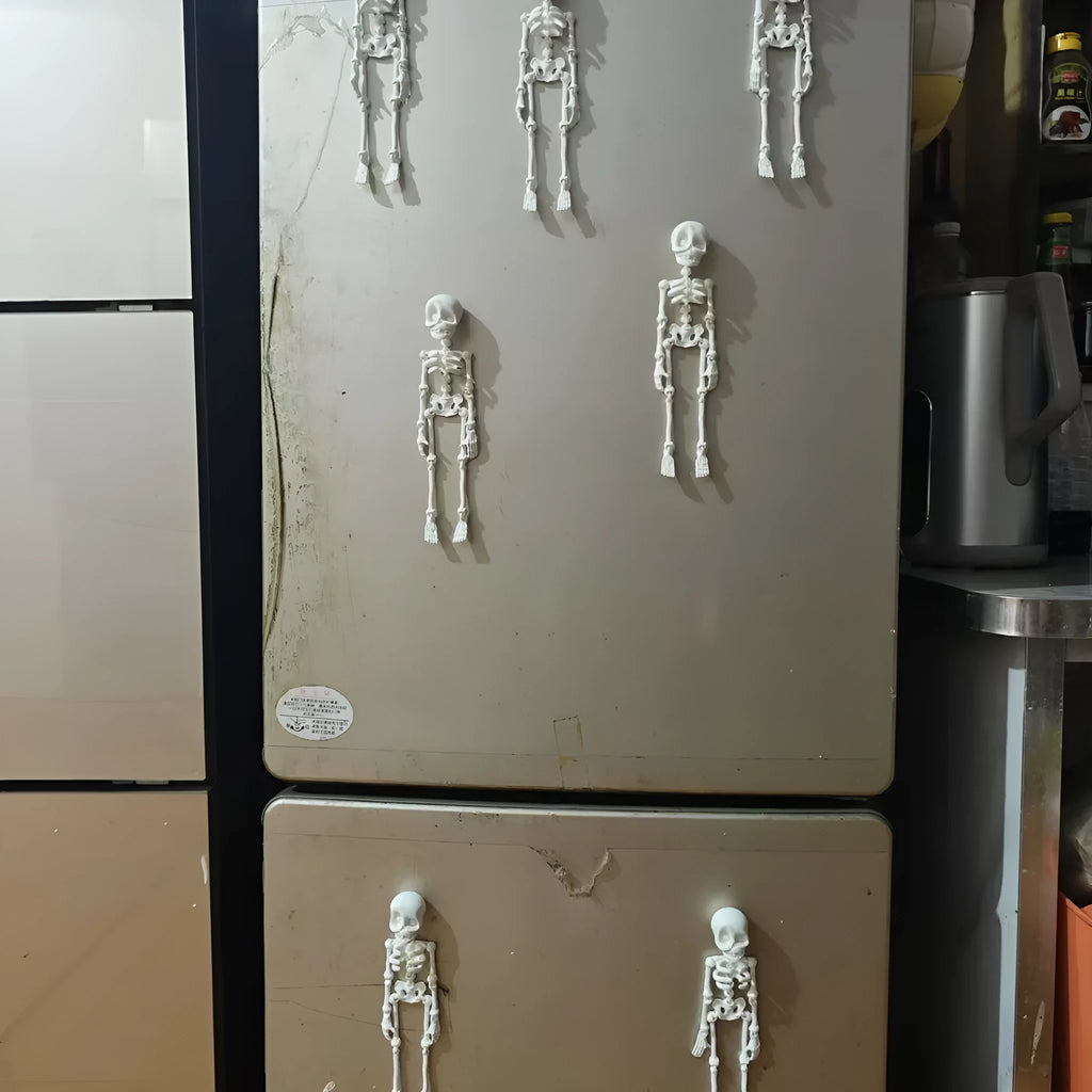 3D printed skull design refridgerator magnet in multiple colours, 18cm tall.