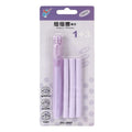 Push-type traceless automatic eraser for children in blue, green, pink, and purple colours.