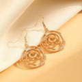 Spiral donut women's jewellery set showing necklace, bracelet, and earrings with geometry circle design