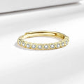 Geometric diamond tail ring with open mouth design in copper with electroplated finish