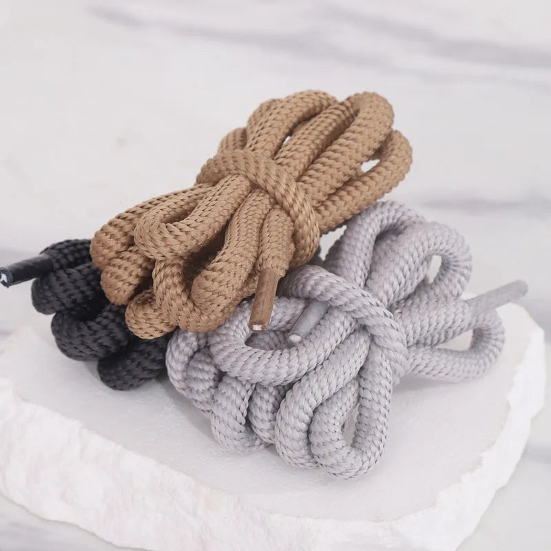 Flat oval shoelace adapter rope in various colours, showing 1.0cm width and length options for shoes and sweatshirts.