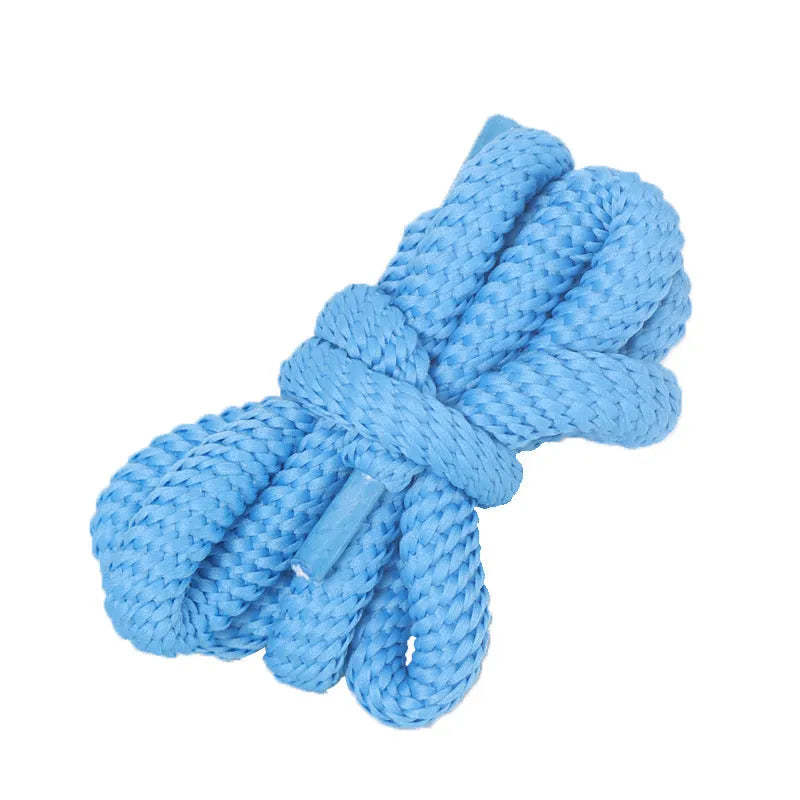 Flat oval shoelace adapter rope in various colours, showing 1.0cm width and length options for shoes and sweatshirts.