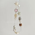 Bohemian sweetheart alloy charm with chain in island sweetheart colour for phones and luggage
