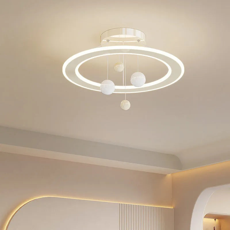 Modern children's bedroom chandelier creative lamp in modern simplicity style with pink or white light options