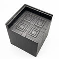 Four black thickened plastic furniture foot mats for raising sofa and bed height