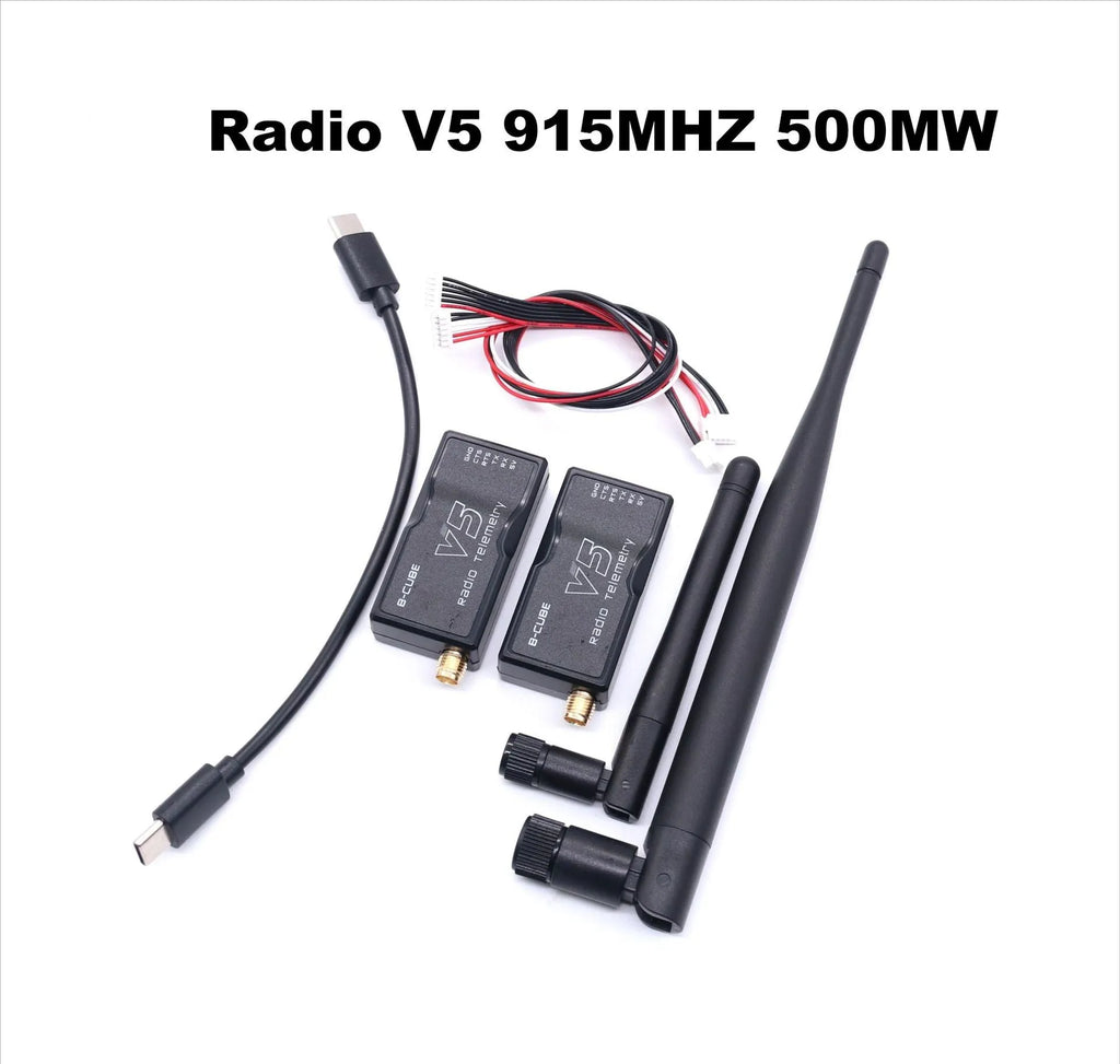 Radio Telemetry V5 500MW data transmission module for UAV and drone communication in black
