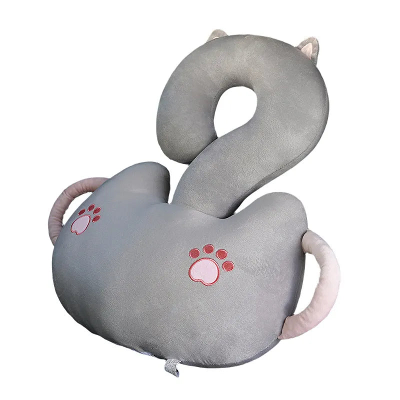 Square 65cm cartoon animal cushion pillow with colourful capybara, cat, dinosaur or rabbit design