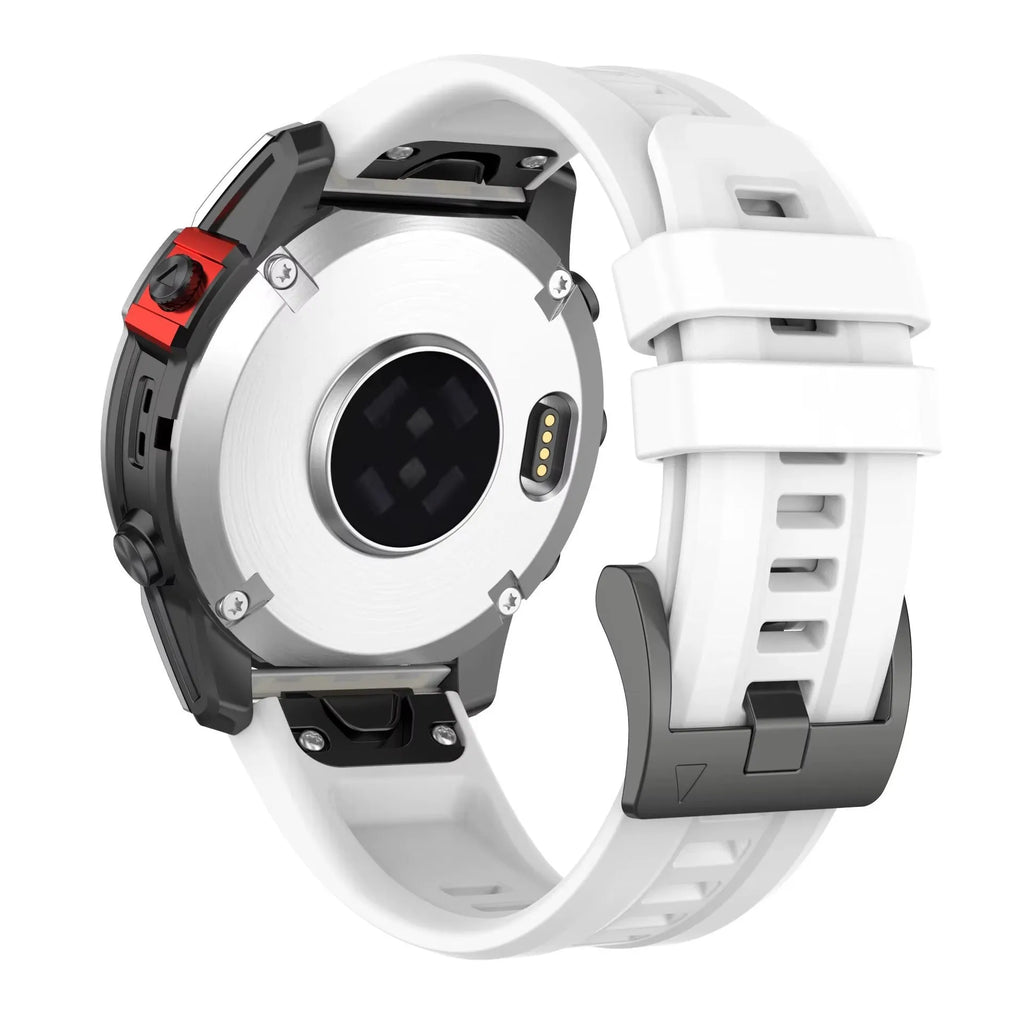 Silicone quick release replacement watch strap for Garmin Fenix 7 in multiple colour options