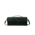 Retro PU messenger bag with single shoulder strap in black, white, silver, wine red, gold, brown or green