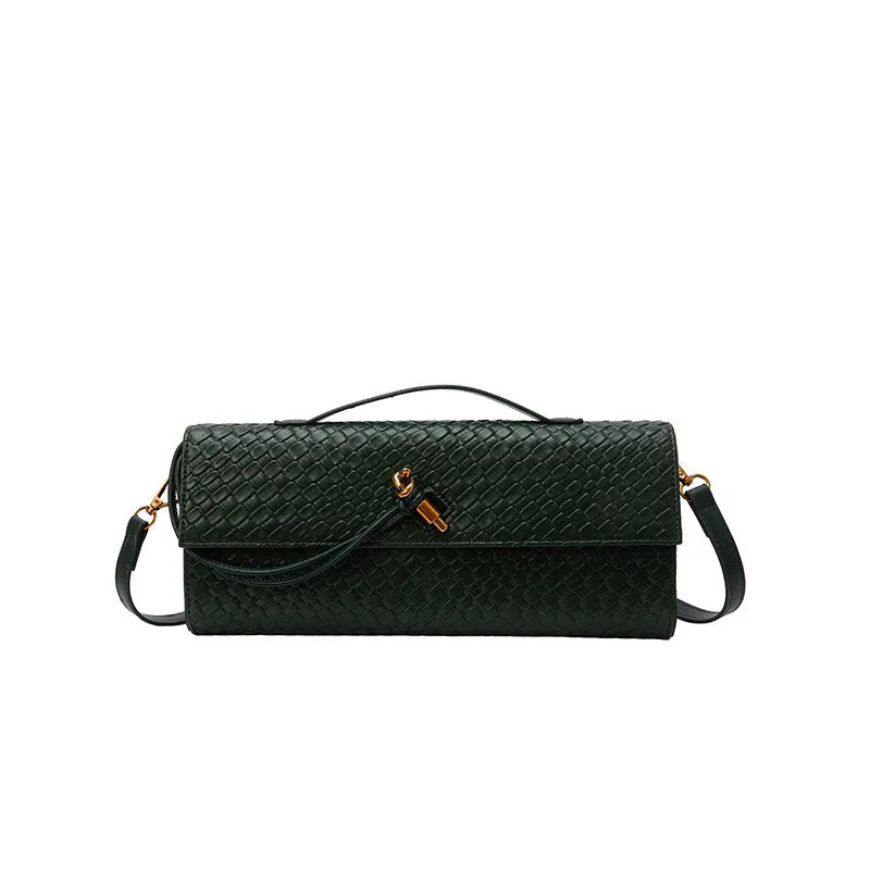 Retro PU messenger bag with single shoulder strap in black, white, silver, wine red, gold, brown or green