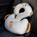Square 65cm cartoon animal cushion pillow with colourful capybara, cat, dinosaur or rabbit design