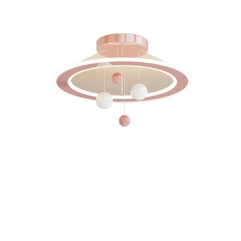 Modern children's bedroom chandelier creative lamp in modern simplicity style with pink or white light options