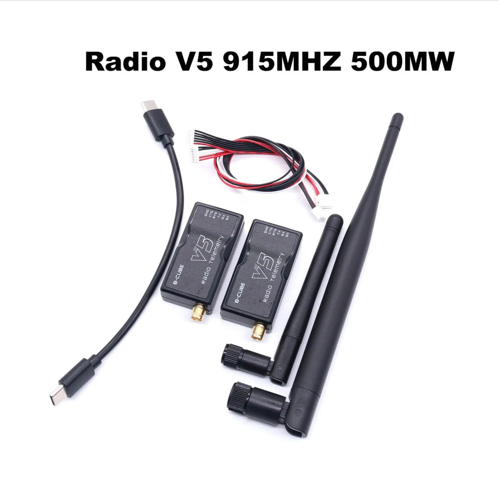 Radio Telemetry V5 500MW data transmission module for UAV and drone communication in black