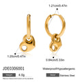 Stainless steel necklace and earrings set for women with bracelet and one pair of earrings in Love Light Luxury style