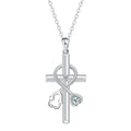 Copper stethoscope necklace with cross chain and electroplated finish