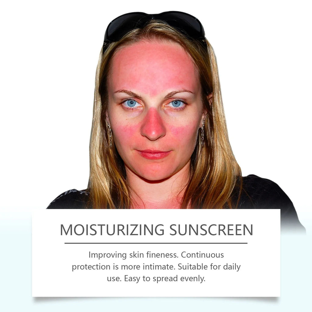 Portable 50g snow grass sunscreen tube with Centella Asiatica and hyaluronic acid