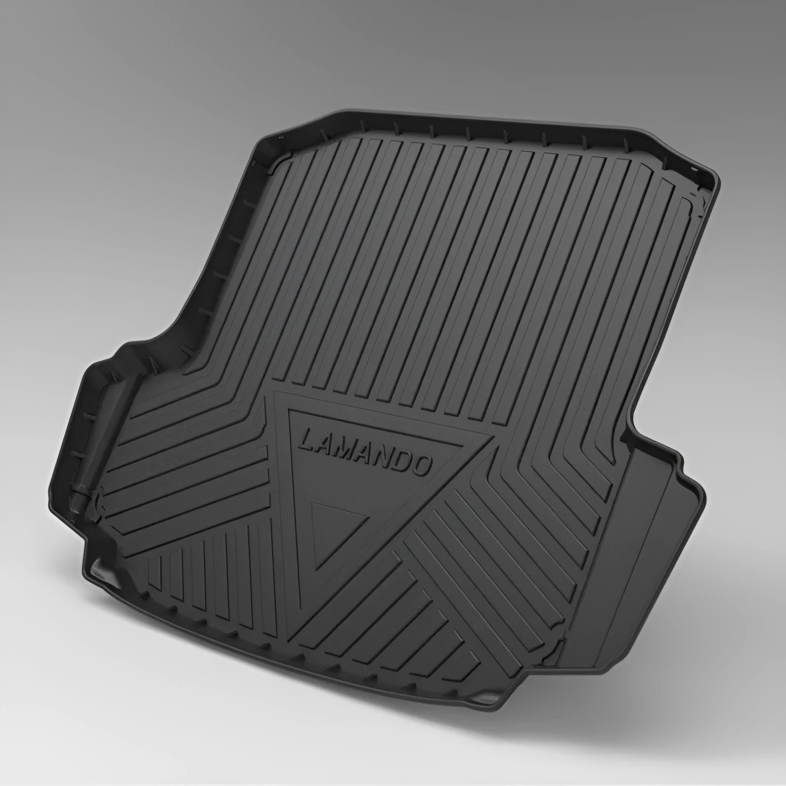 Black carbon fibre pattern TPE tail pad for car boot protection