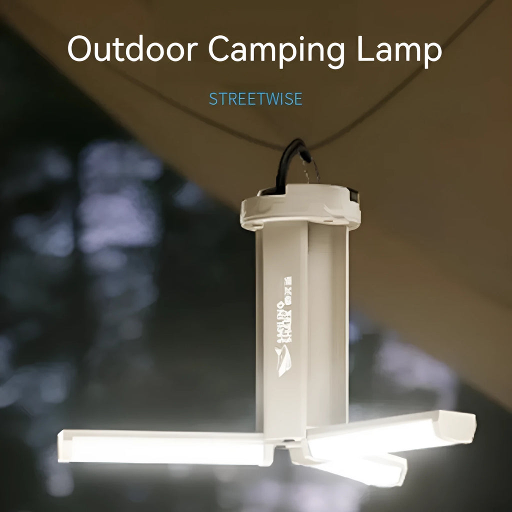Rechargeable camping lamp with magnetic base, 150lm output, 24 XPE lamp beads, 62x62x135mm