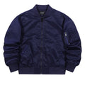 Men's loose casual jacket, nylon shell with polyester lining, side seam pockets, solid colour, sizes S to 5XL