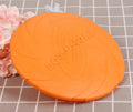 Dog anti-bite training frisbee and interactive bite ring in orange and green plastic sizes medium large trumpet