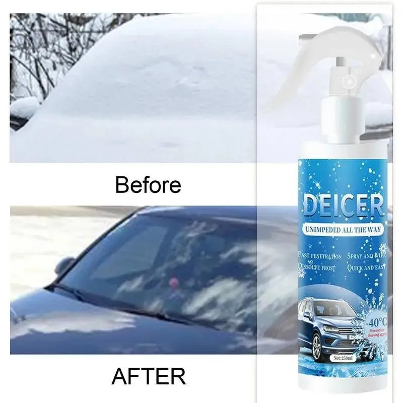 250ml English car deicer spray bottle for winter windscreen and lock ice removal