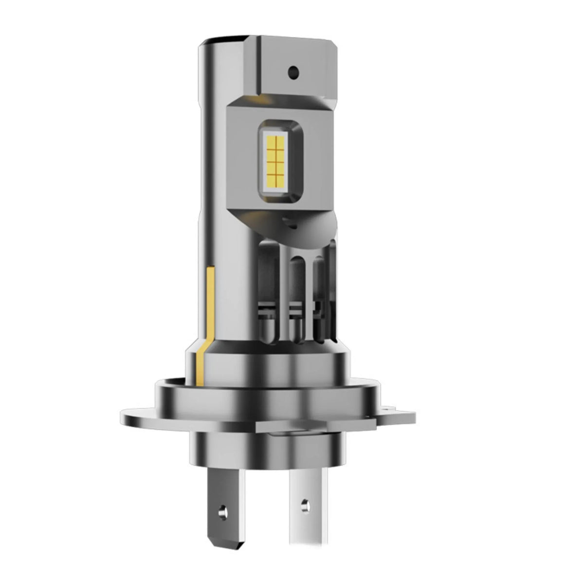 H1 car headlight bulb with 6000K output, 12V voltage and IP68 waterproof aluminium profile body