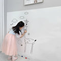 White electrostatic whiteboard sticker for children's room, PP removable flat wall writing board