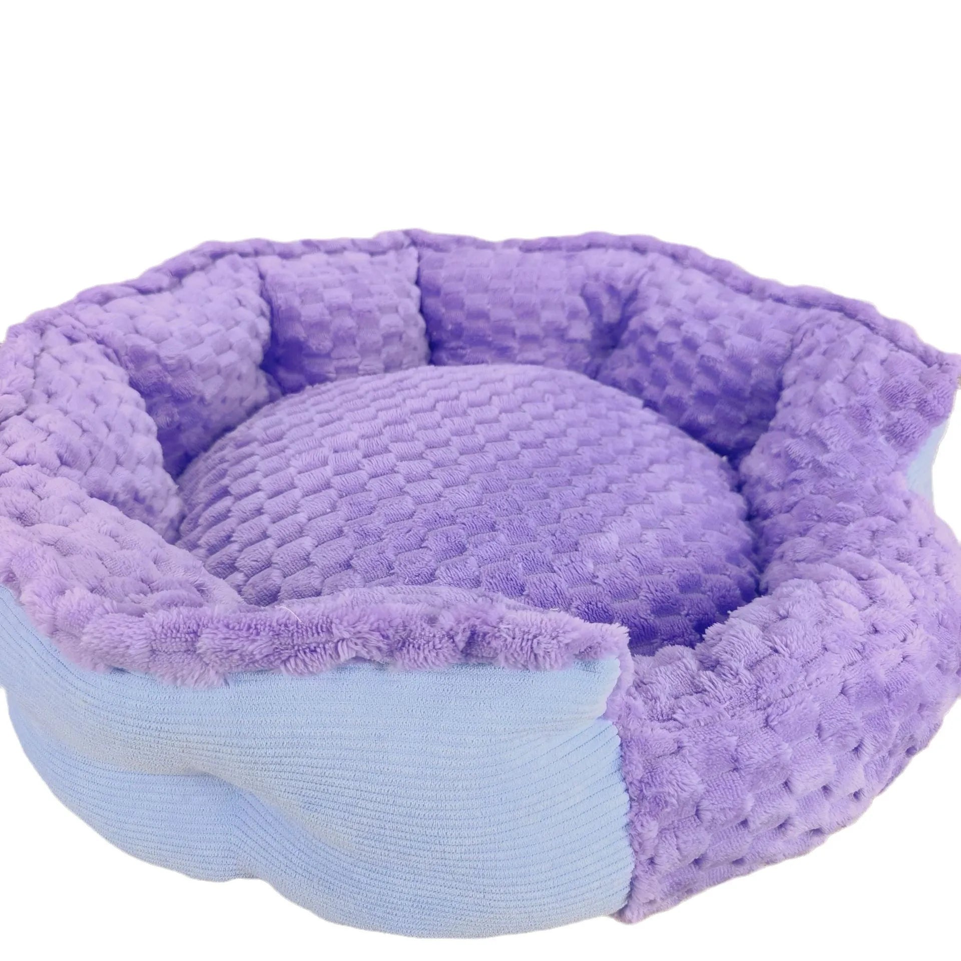 Multi-colour thermal cat nest in macaron shades, 50cm diameter cloth bed for cats
