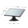 Black 360-degree rotation rearview mirror for cars with ABS glass construction and sucker mounting
