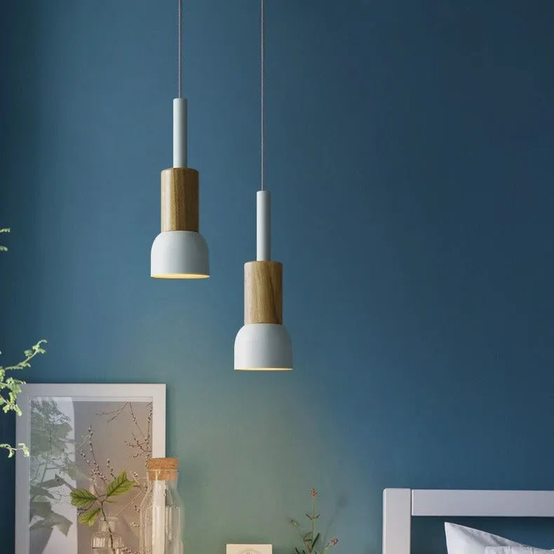 Nordic style minimalist table light for bedside or bar, 220V, available in pink, yellow, green, or white