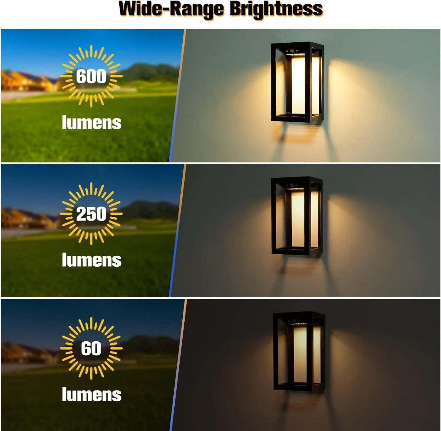 Modern Chinese style outdoor solar wall light with plastic housing for villa garden