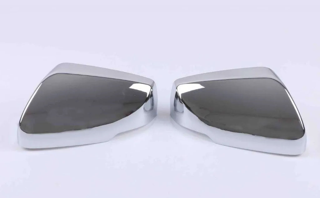 ABS plastic rearview mirror cover for Cadillac CT5 and CT6 models in carbon fibre, silver, or rain frame pattern.