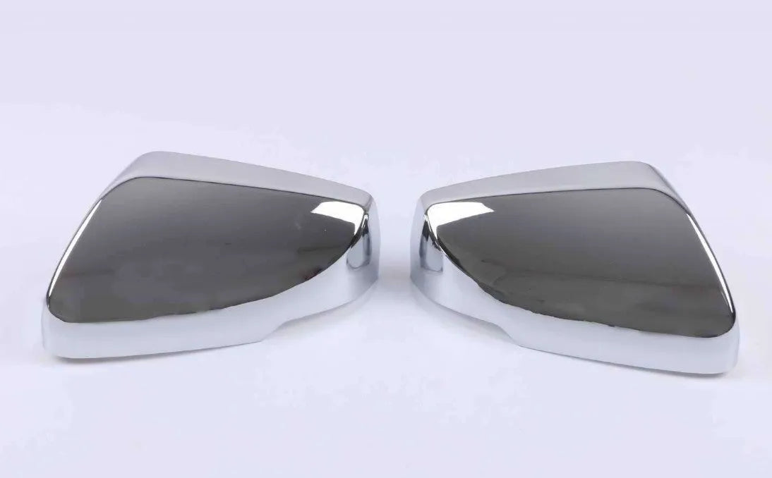 ABS plastic rearview mirror cover for Cadillac CT5 and CT6 models in carbon fibre, silver, or rain frame pattern.