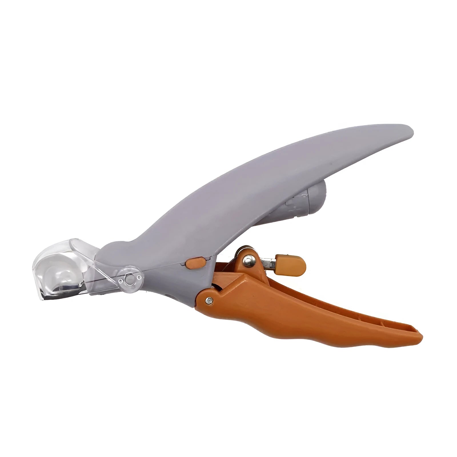 Yellow LED pet nail trimmer with magnifying glass, lights, and steel blades for cats and dogs