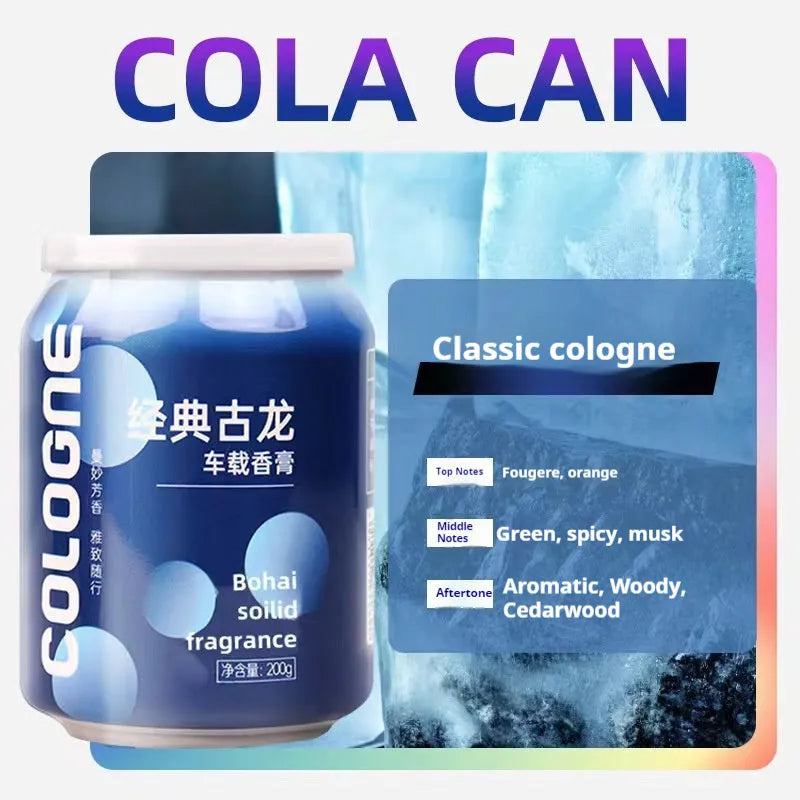 Coke can car aromatherapy solid deodorant 200g in a scented canister
