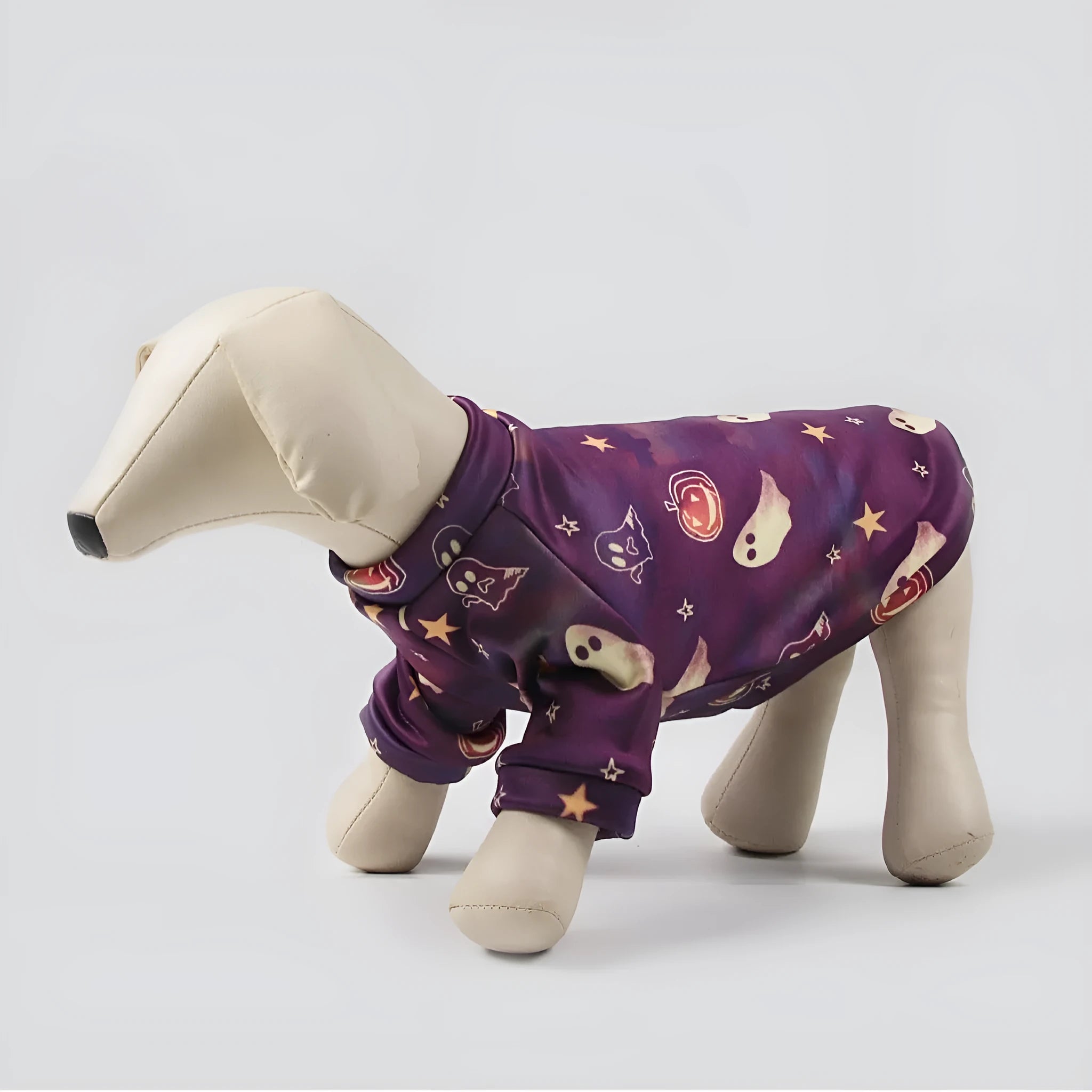 Wansheng fleece-lined dog sweater and triangle scarf set in multiple colour options for autumn and winter wear