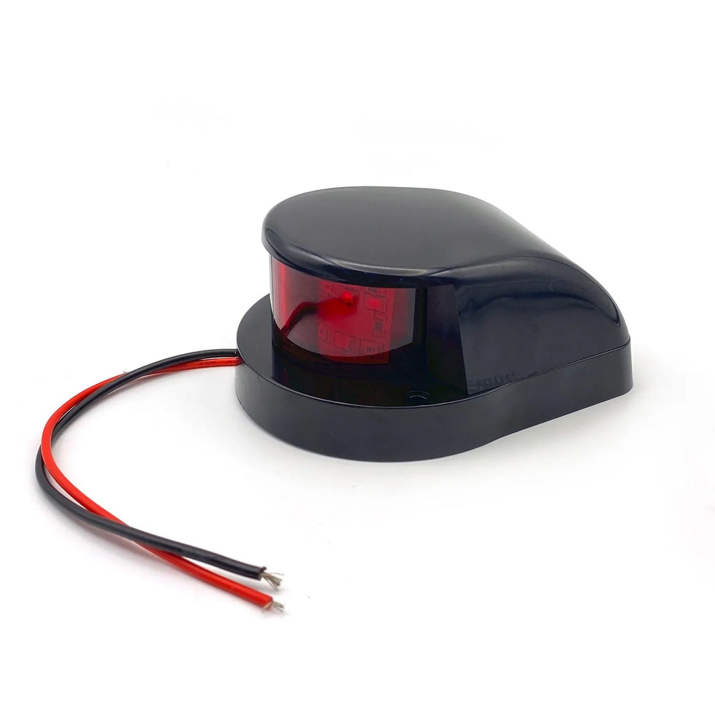 12LED marine navigation light compact 26x10mm black housing red green dual colour for yacht ship boat