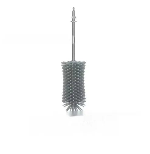 White electric cleaning brush with rotating scrub head and separate scouring pad attachment