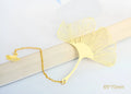 Rose gold electroplated brass bookmark with hollow plating maple leaf design