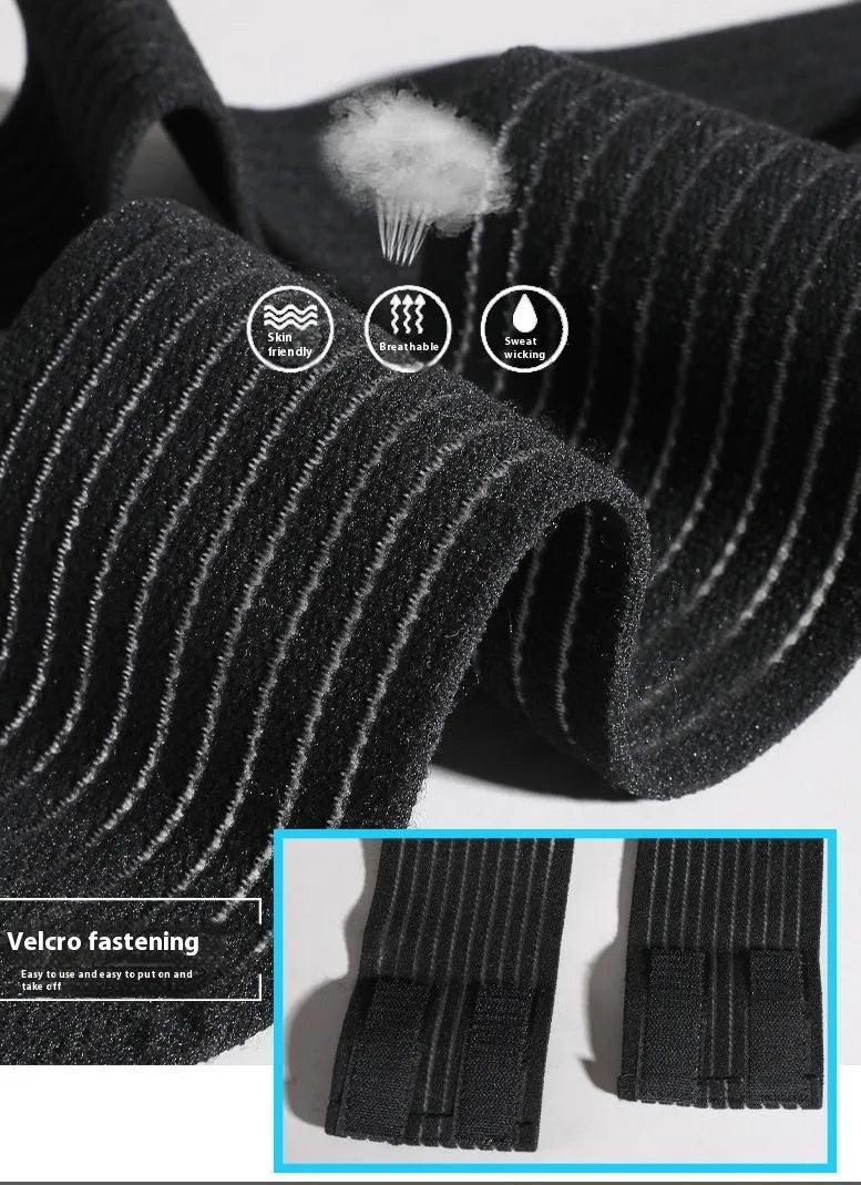 Adjustable sports ankle support bandage in black and khaki colours for multiple athletic activities