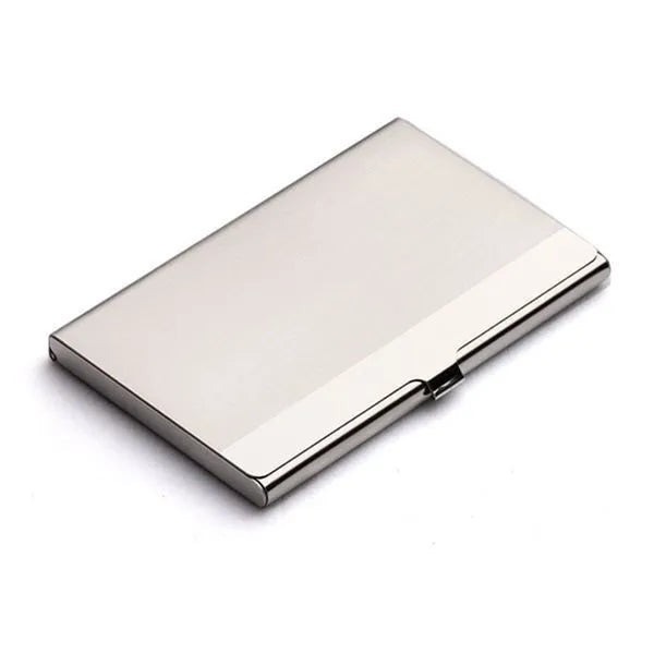 304 stainless steel laser sculpture business card case with geometric design
