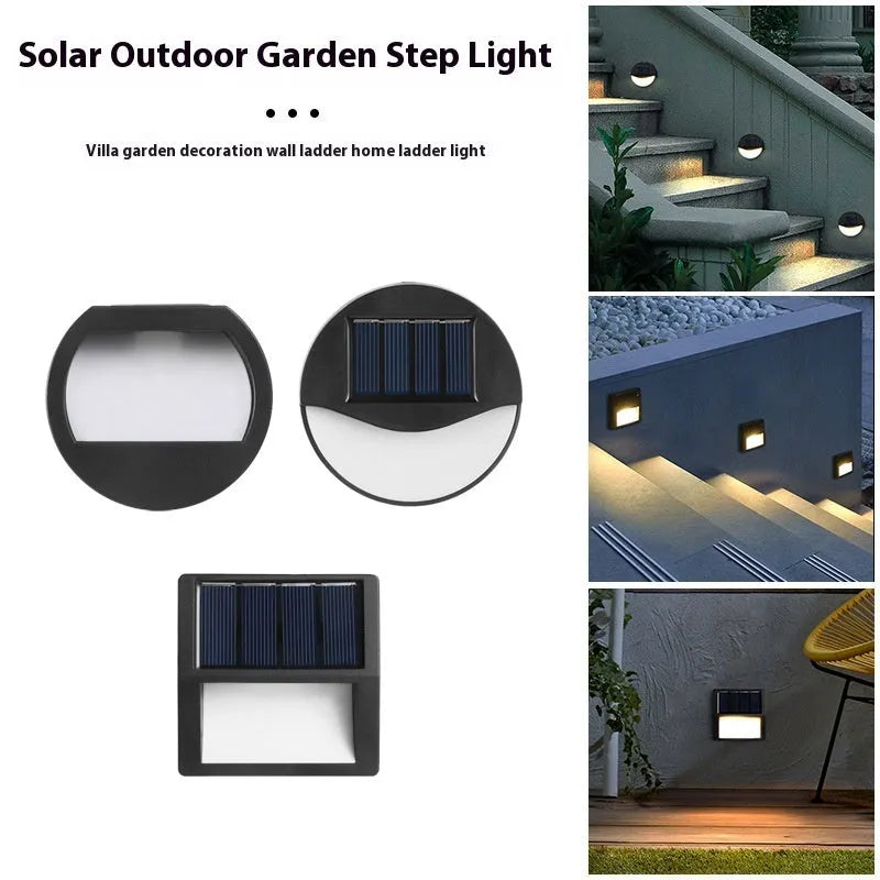 Solar outdoor yard lamp home abstraction plastic LED light rainproof 5W 80×80mm