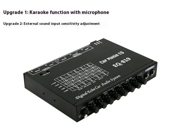 Car equalizer 7-segment tuning division 185x120x30mm 12V EQ-819 upgrade for Volkswagen