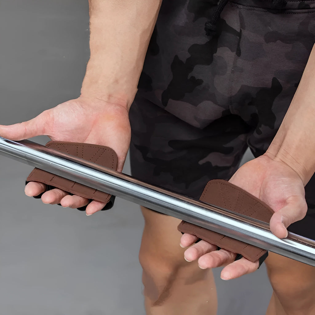 Portable anti-slip cowhide handguard for horizontal bar weight lifting adult palm protection