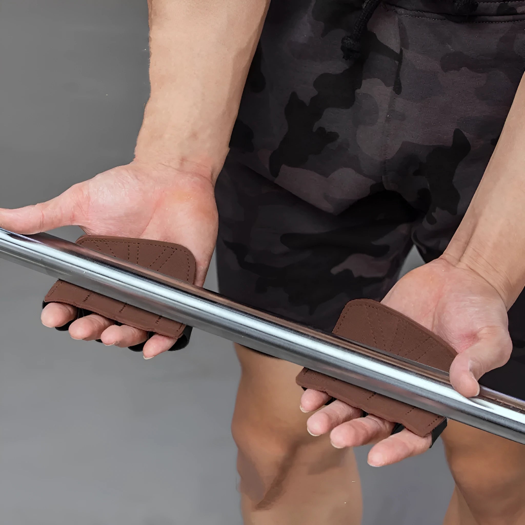 Portable anti-slip cowhide handguard for horizontal bar weight lifting adult palm protection