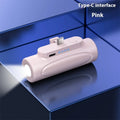 Black Creative Power Bank Glare Flashlight showing USB-C port and LED torch, dimensions 83x27x41mm.