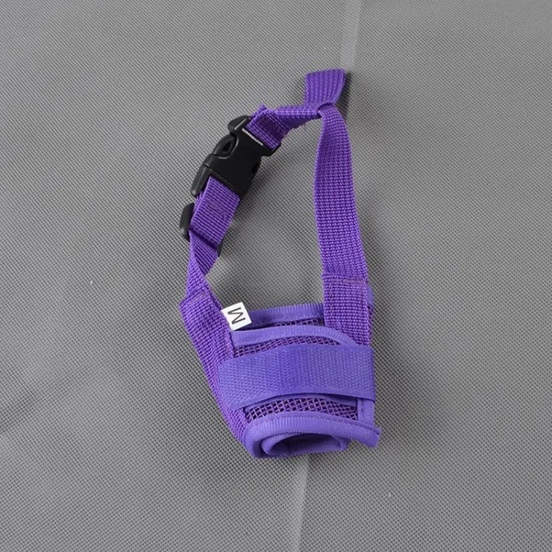 Adjustable plastic basket dog muzzle in various colours and sizes for biting control