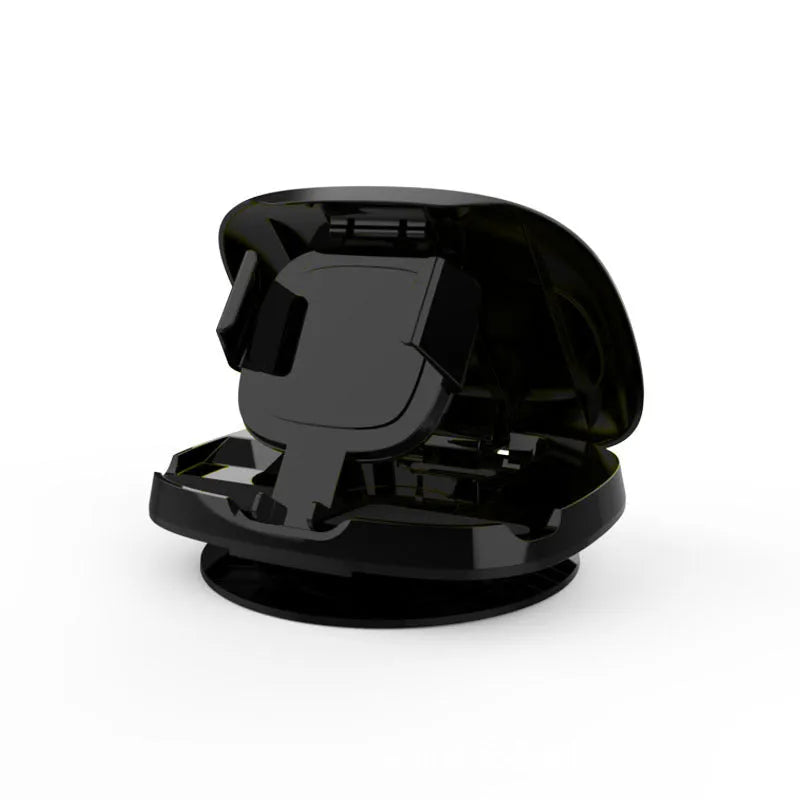 Black plastic rotating suction cup car navigator bracket for smartphones and GPS devices